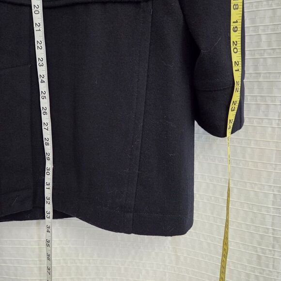 Egara Peacoat Wool Blend Men's L Quilt Lined Very Dark Navy/Black - Picture 7 of 13